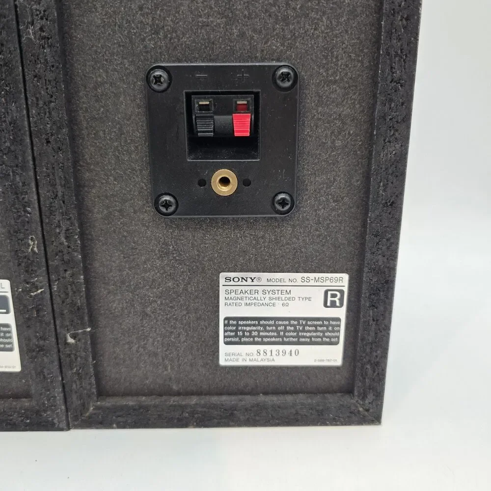 SONY SS-MSP69R Surround Sound Speaker Set of 2 Black Speakers